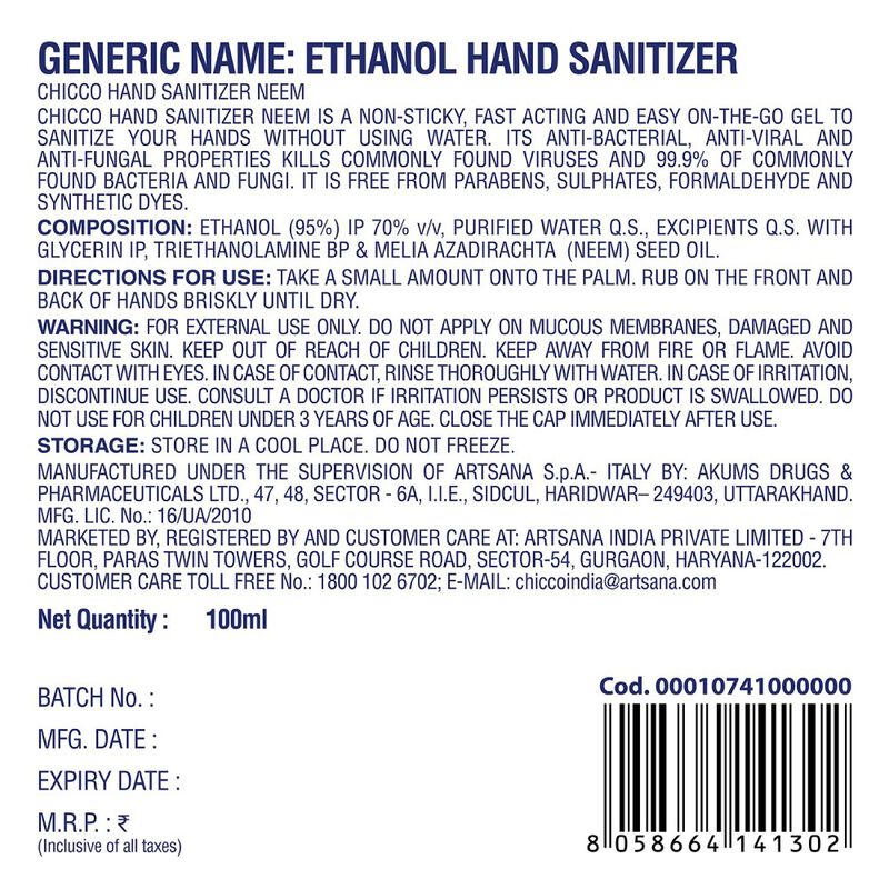 Chicco Hand Sanitizer Neem image number 5